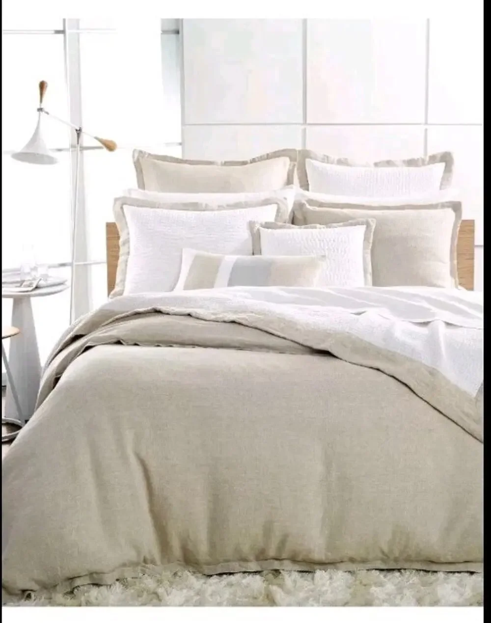 Hotel Collection Linen Beige Full Queen Duvet